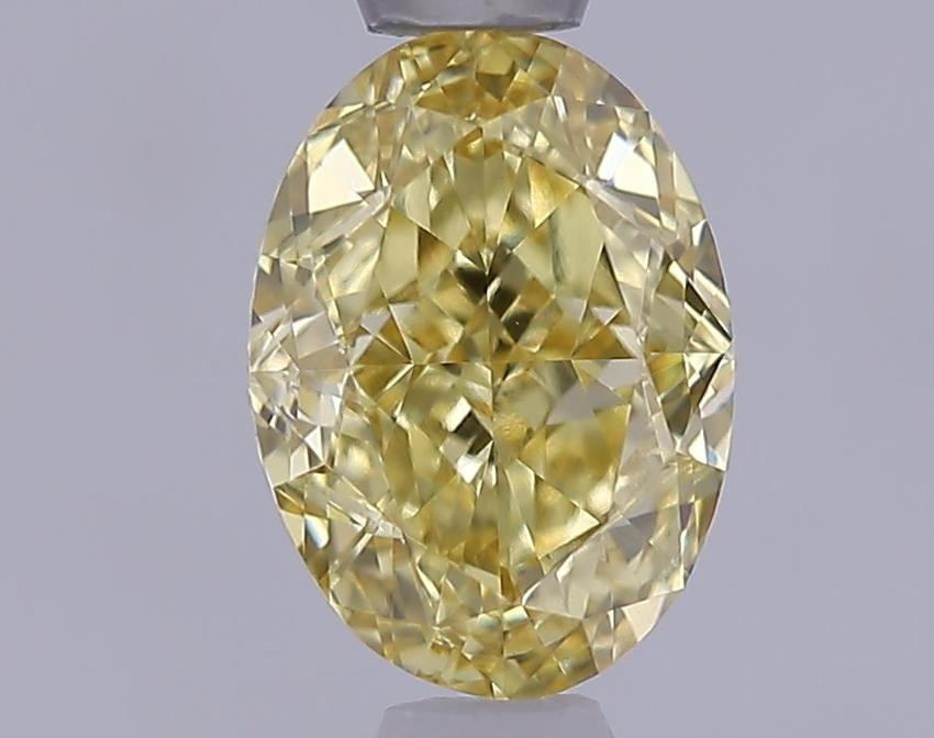1.02 Ct. Fancy Intense  Yellow Oval Lab Grown Diamond