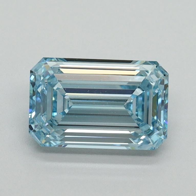 1.09 Ct. Fancy Intense Blue Emerald Lab Grown Diamond