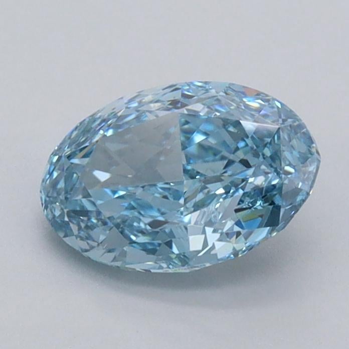 1.06 Ct. Fancy Vivid  Blue Oval Lab Grown Diamond