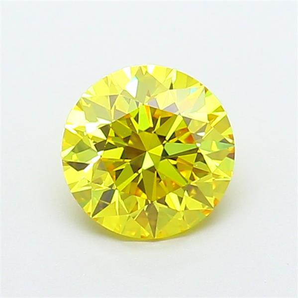 1.14 Ct. Fancy Vivid  Yellow Round Lab Grown Diamond