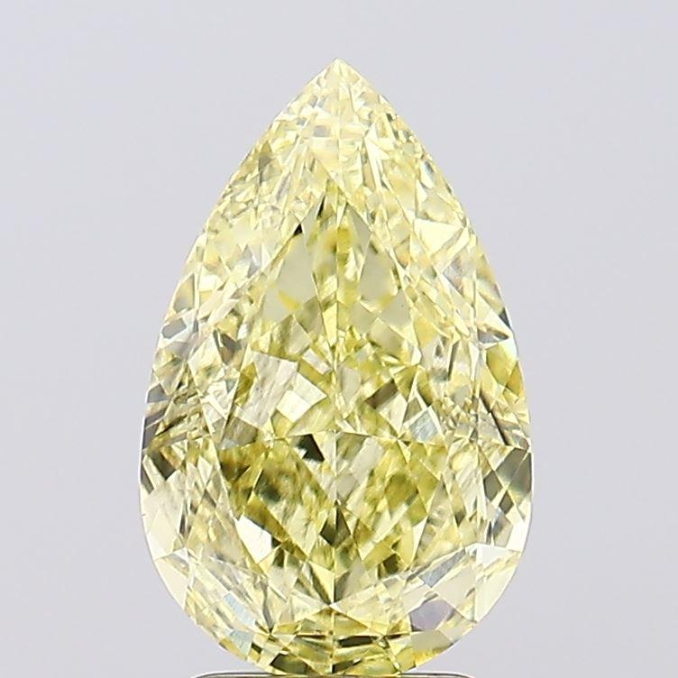 3.07 Ct. Fancy Intense  Yellow Pear Lab Grown Diamond