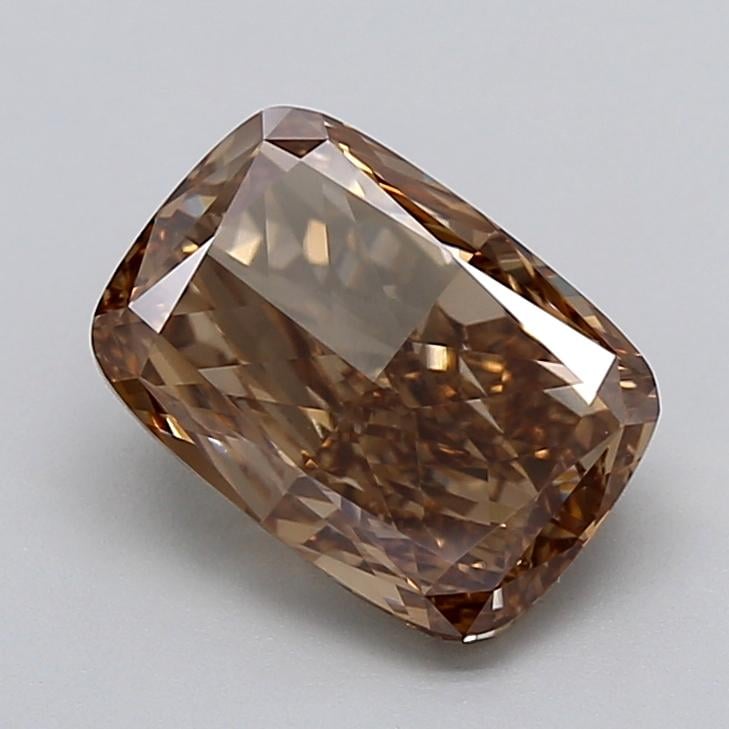 3.02 Ct. Light  Brown Cushion Lab Grown Diamond