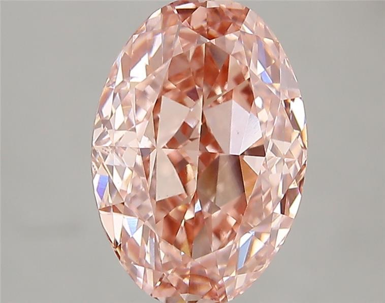 3.11 Ct. Fancy Vivid Pink Oval Lab Grown Diamond