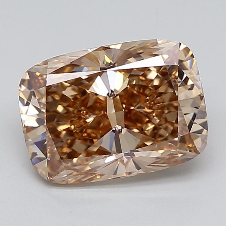 4.10 Ct. Fancy  Brown Cushion Lab Grown Diamond