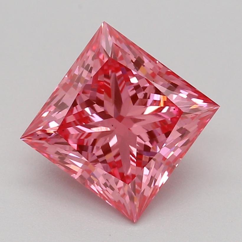 1.08 Ct. Fancy Vivid Pink Princess Lab Grown Diamond