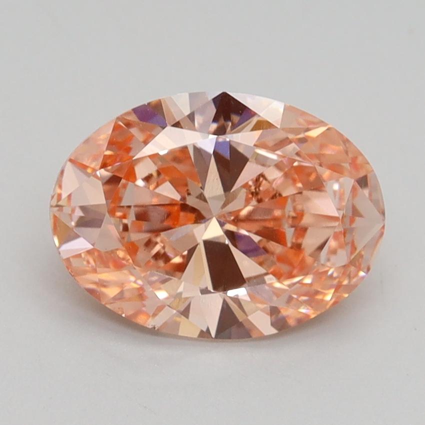 1.90 Ct. Fancy Intense Orangy Pink Oval Lab Grown Diamond