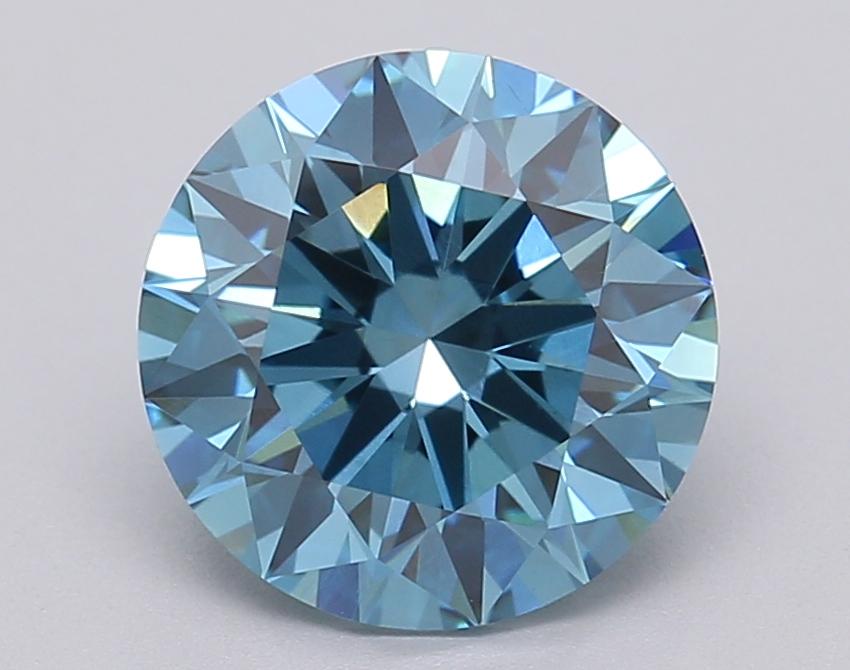 2.02 Ct. Fancy Vivid Blue Round Lab Grown Diamond