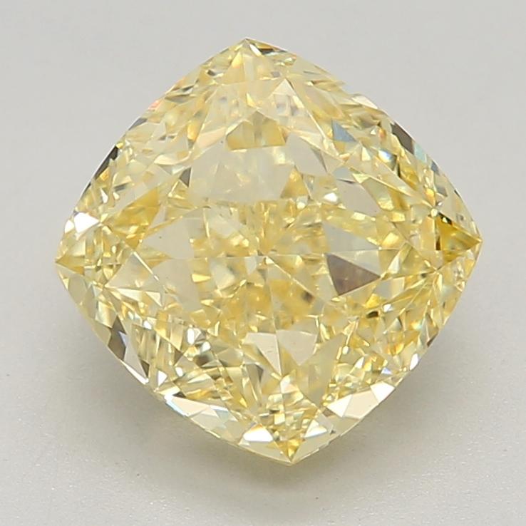 3.12 Ct. Fancy Intense Yellow Cushion Lab Grown Diamond