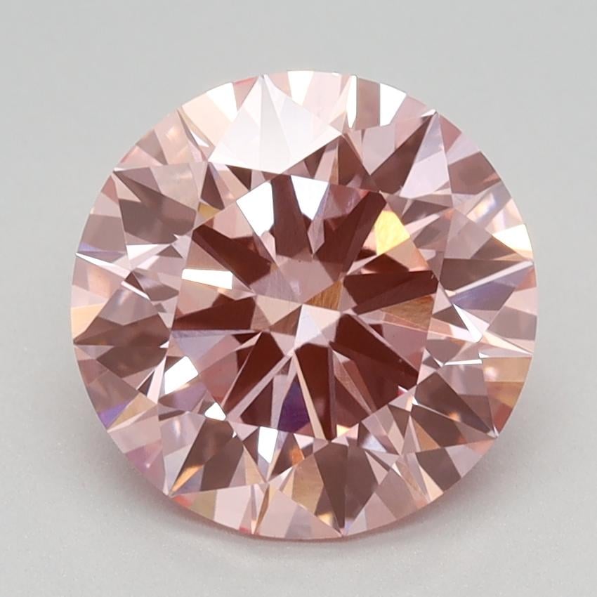 2.05 Ct. Fancy Vivid Pink Round Lab Grown Diamond