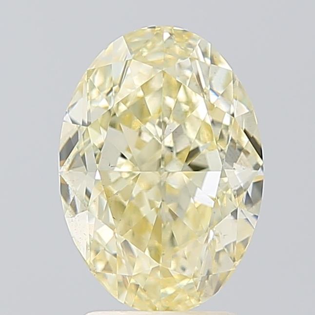 3.07 Ct. Fancy Light Yellow Oval Lab Grown Diamond