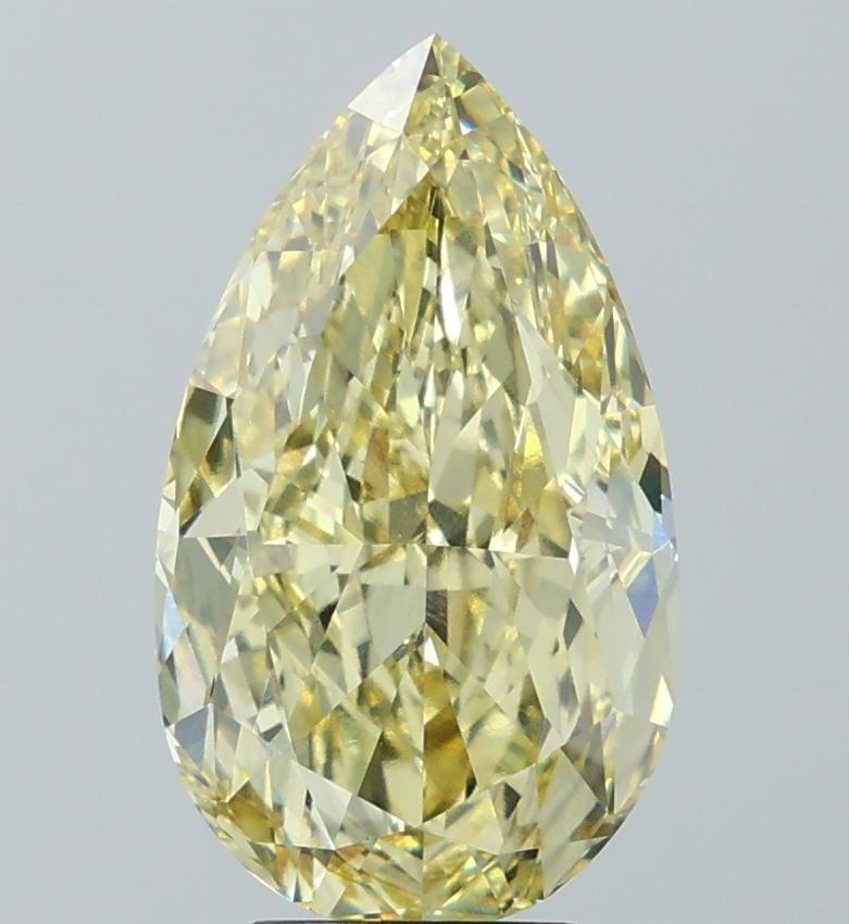 6.54 Ct. Fancy Vivid Yellow Pear Lab Grown Diamond