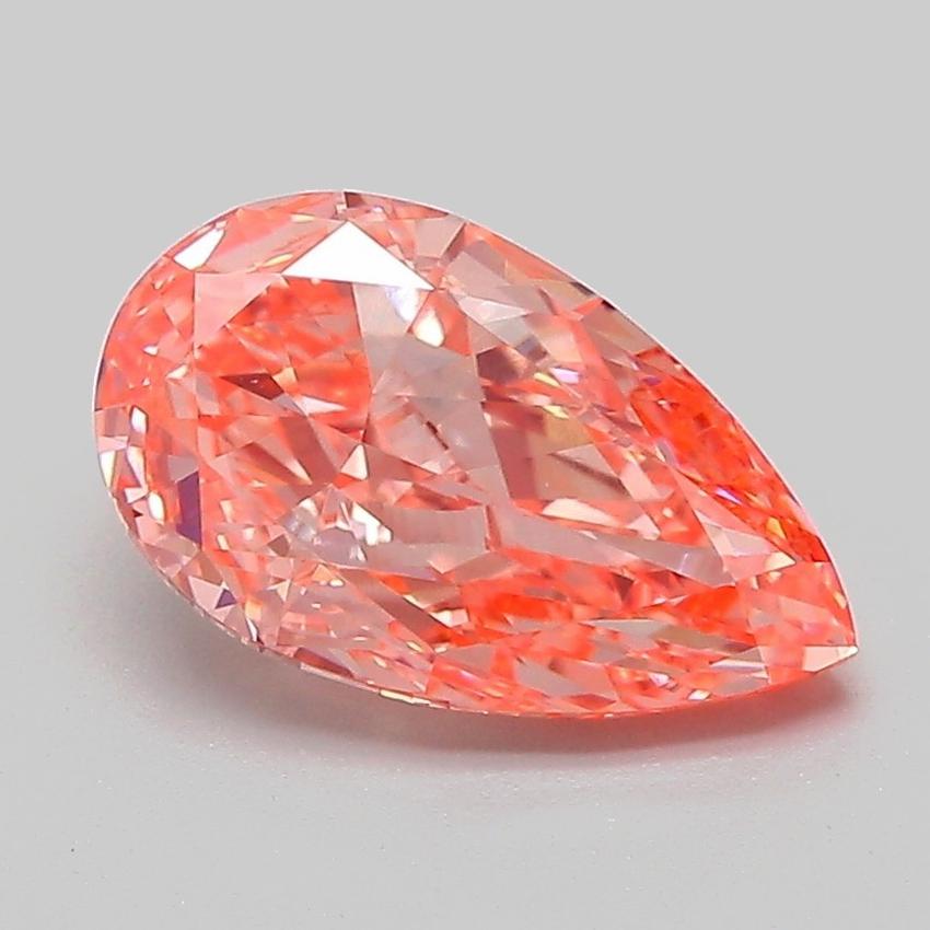 2.08 Ct. Fancy Vivid Pink Pear Lab Grown Diamond