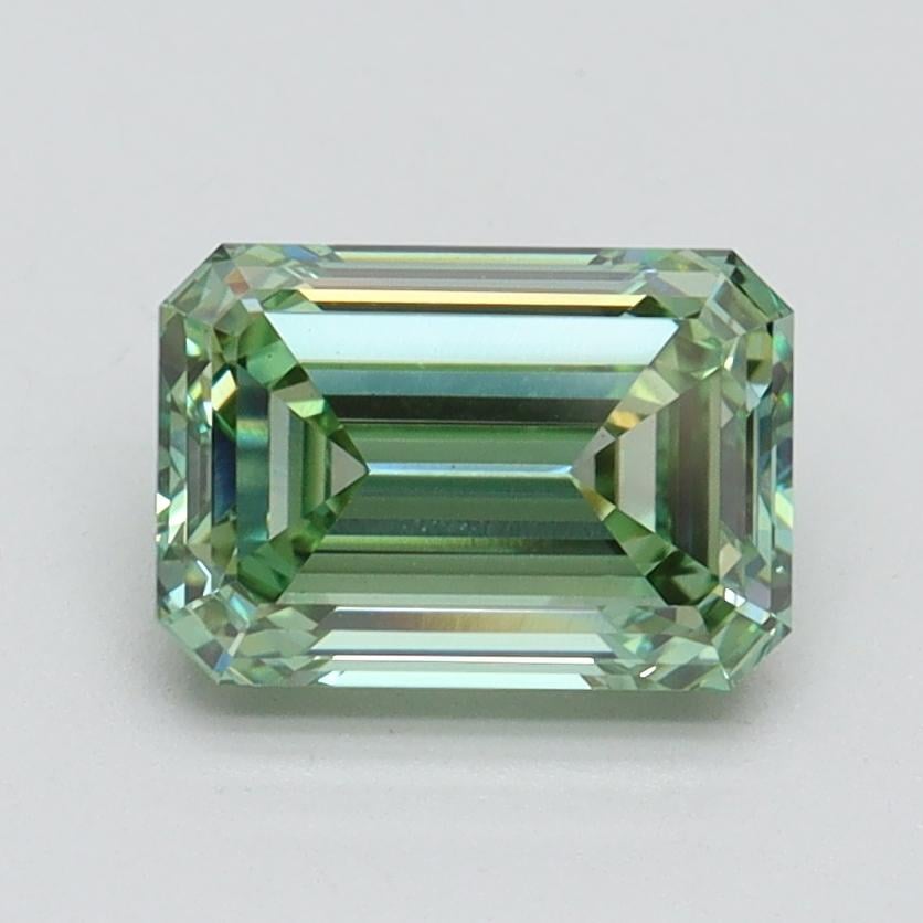 1.53 Ct. Fancy Vivid Pacific Green Emerald Lab Grown Diamond
