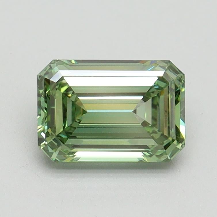 1.02 Ct. Fancy Vivid Pacific Green Emerald Lab Grown Diamond