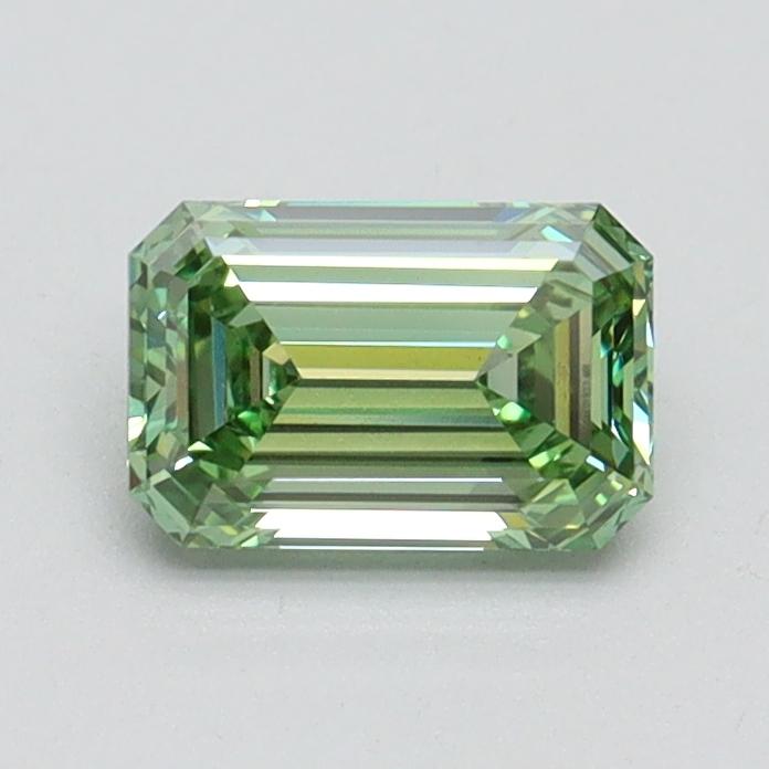 0.73 Ct. Fancy Vivid Pacific Green Emerald Lab Grown Diamond