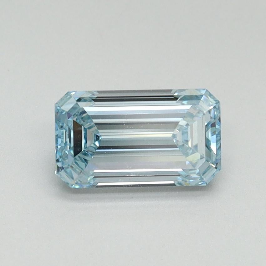 1.00 Ct. Fancy Intense Blue Emerald Lab Grown Diamond