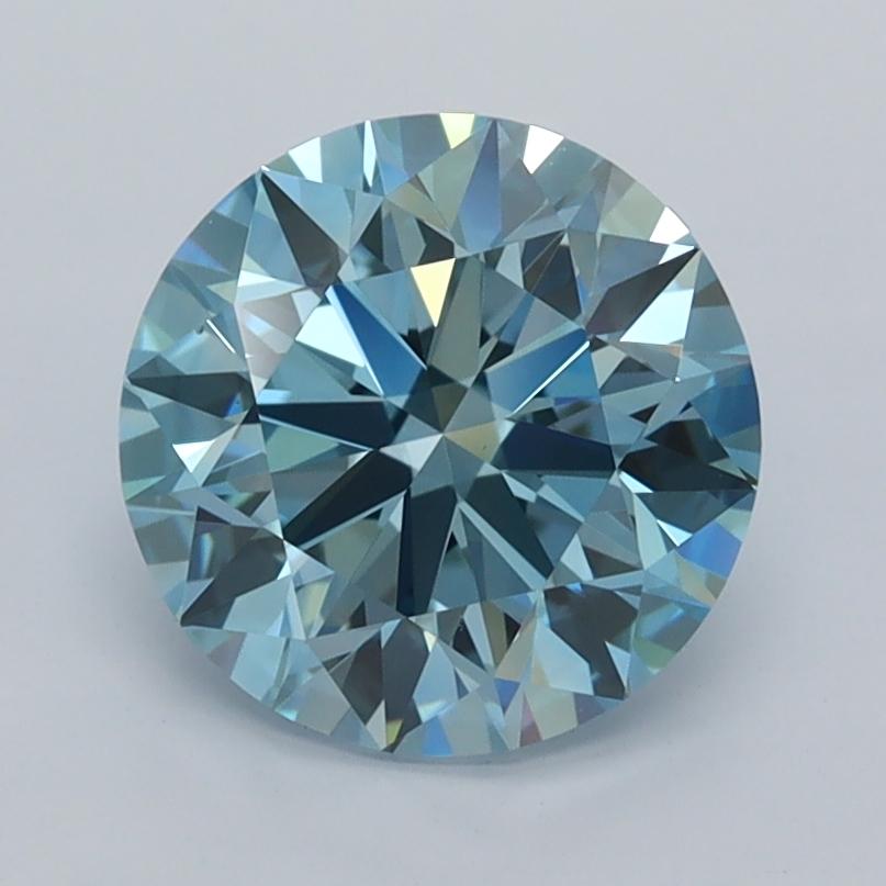 1.97 Ct. Fancy Vivid  Blue Round Lab Grown Diamond