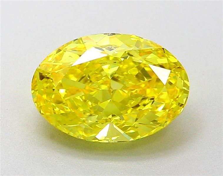 2.04 Ct. Fancy Vivid  Yellow Oval Lab Grown Diamond