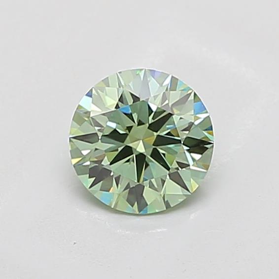 1.08 Ct. Fancy Vivid Green Round Lab Grown Diamond