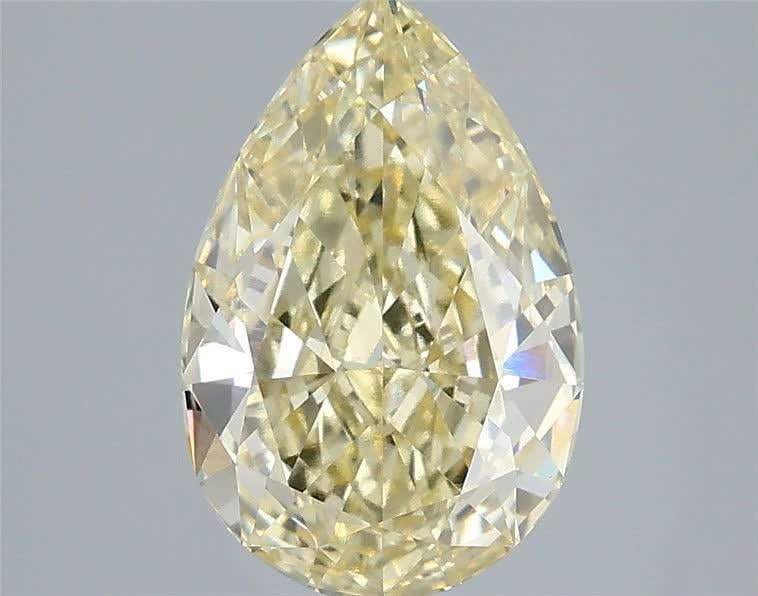2.57 Ct. Fancy Intense Yellow Pear Lab Grown Diamond