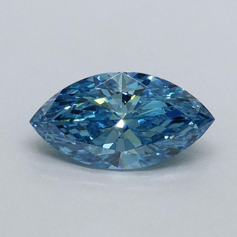 0.53 Ct. Fancy Vivid Malibu Blue Marquise Lab Grown Diamond