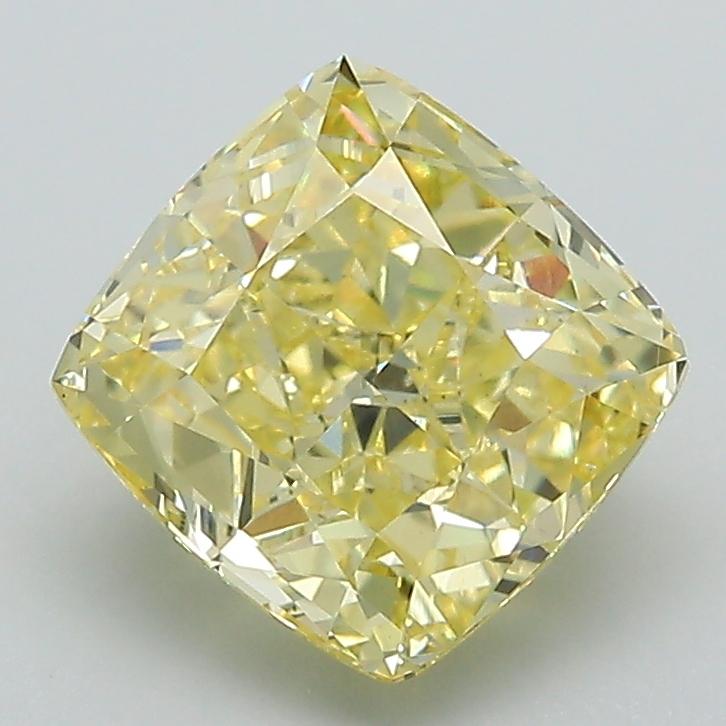 2.36 Ct. Fancy Intense Yellow Cushion Lab Grown Diamond