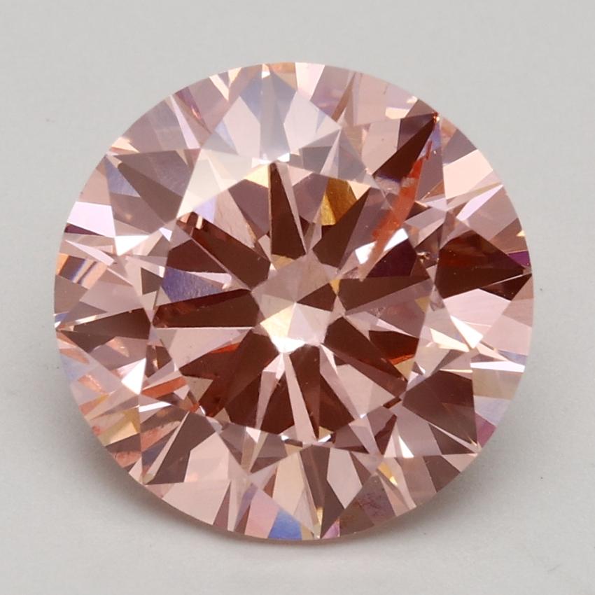 3.01 Ct. Fancy Intense Pink Round Lab Grown Diamond