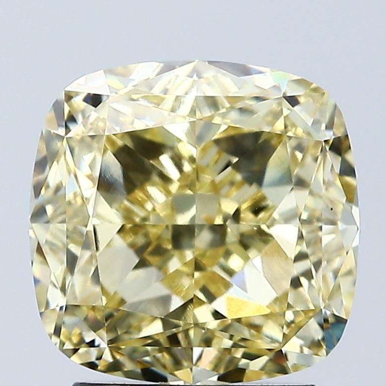 3.06 Ct. Fancy Intense Yellow Cushion Lab Grown Diamond