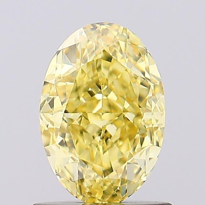 1.08 Ct. Fancy Vivid Yellow Oval Lab Grown Diamond