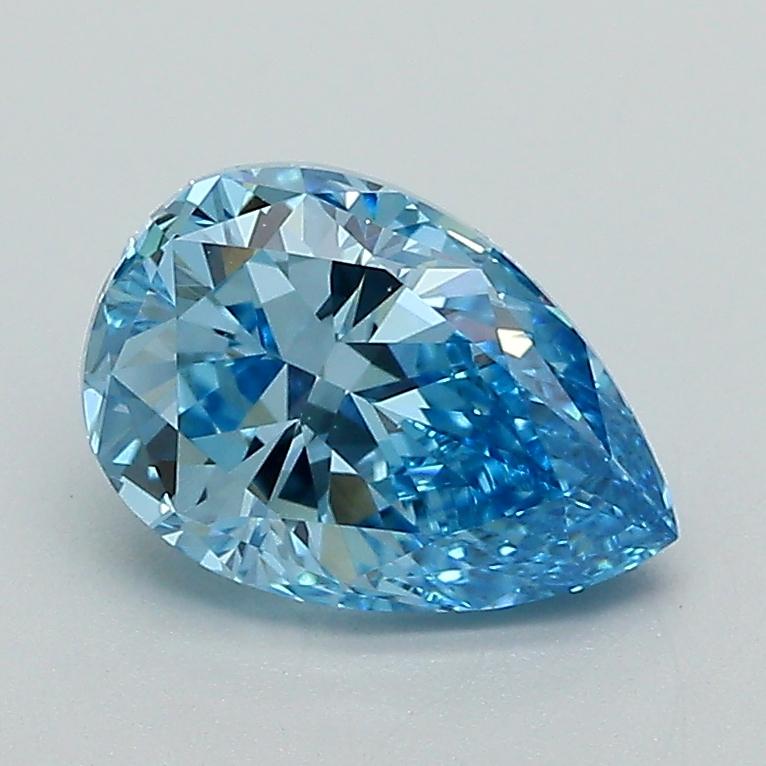 1.54 Ct. Fancy Vivid Blue Pear Lab Grown Diamond