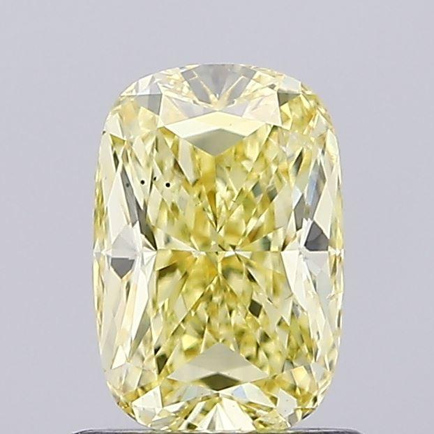 1.02 Ct. Fancy Intense Yellow Cushion Lab Grown Diamond
