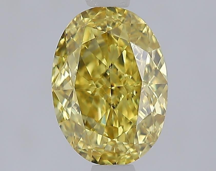 1.57 Ct. Fancy Vivid Yellow Yellow Oval Lab Grown Diamond