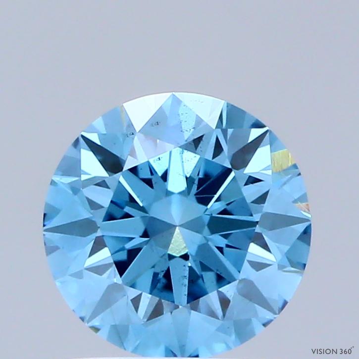1.01 Ct. Fancy Vivid Blue Round Lab Grown Diamond