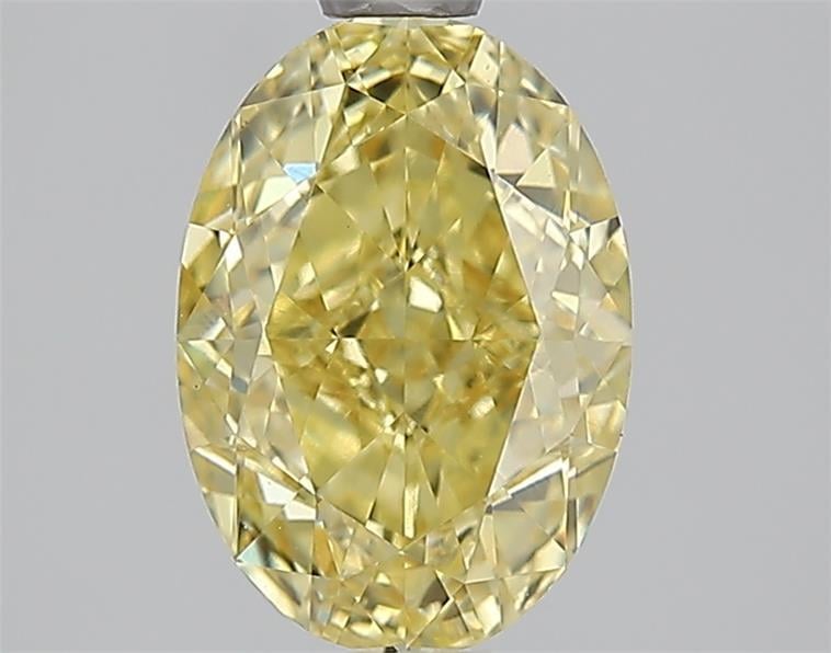 2.08 Ct. Fancy Intense  Yellow Oval Lab Grown Diamond