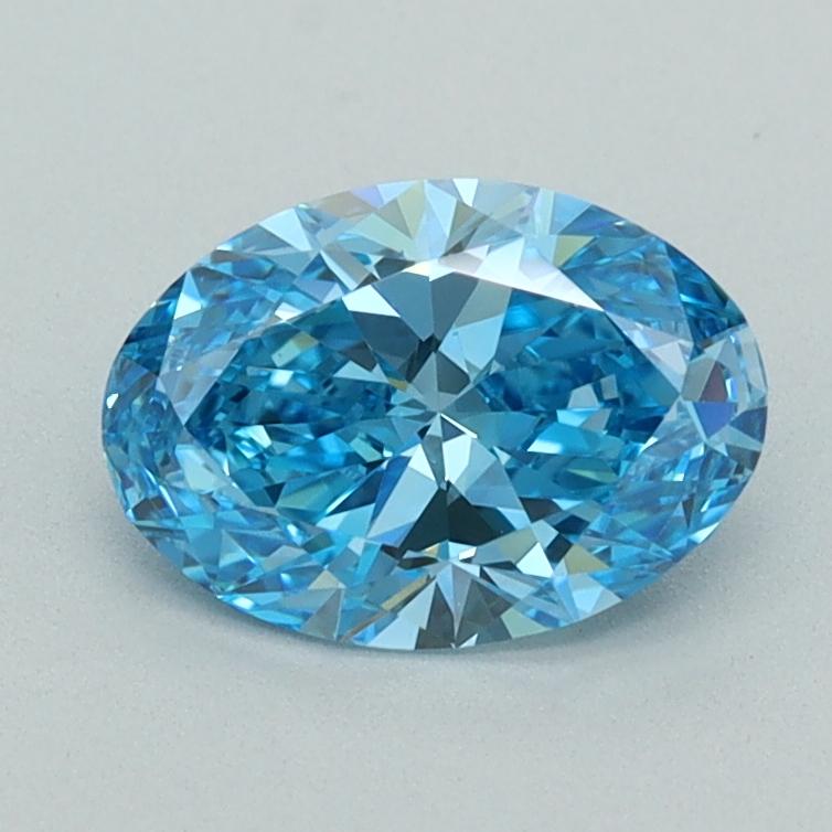 1.05 Ct. Fancy Vivid  Blue Oval Lab Grown Diamond
