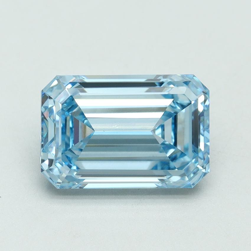 3.13 Ct. Fancy Intense Blue Emerald Lab Grown Diamond