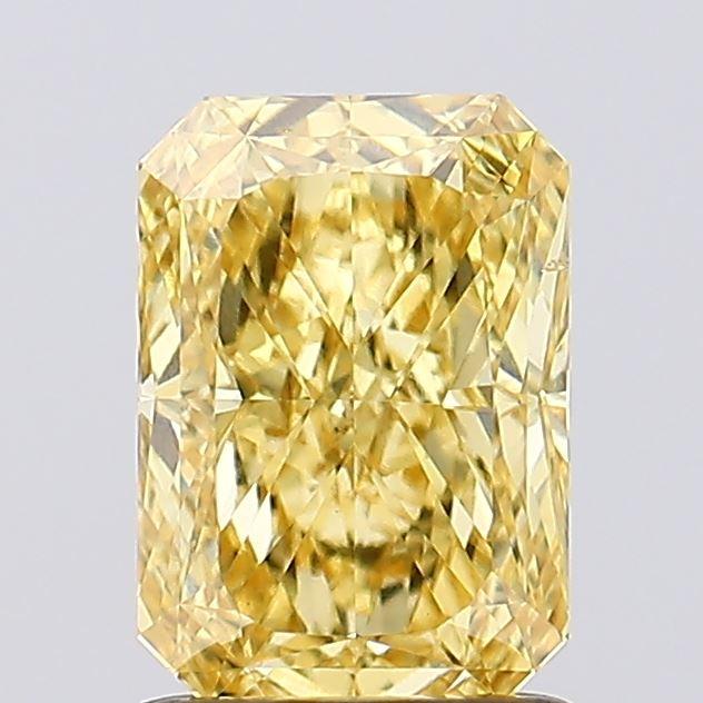1.52 Ct. Fancy Vivid  Yellow Radiant Lab Grown Diamond