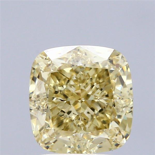 2.62 Ct. Fancy Intense Yellow Cushion Lab Grown Diamond