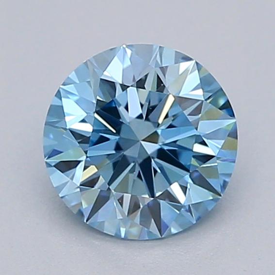 0.52 Ct. Fancy Vivid  Blue Round Lab Grown Diamond