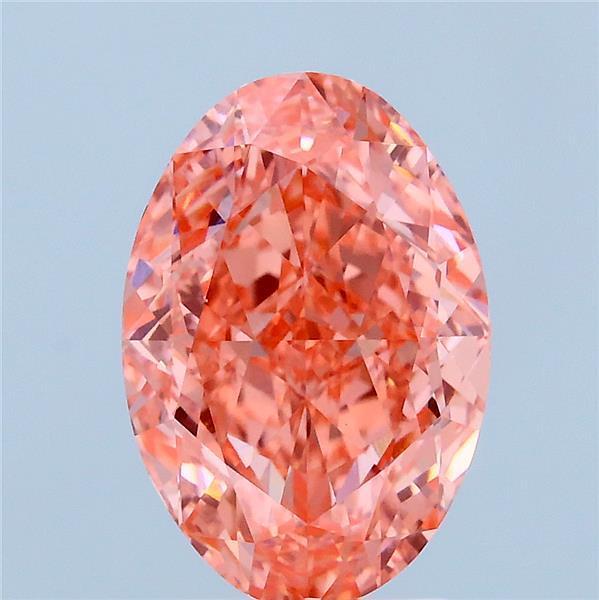 3.11 Ct. Fancy Pink Oval Lab Grown Diamond
