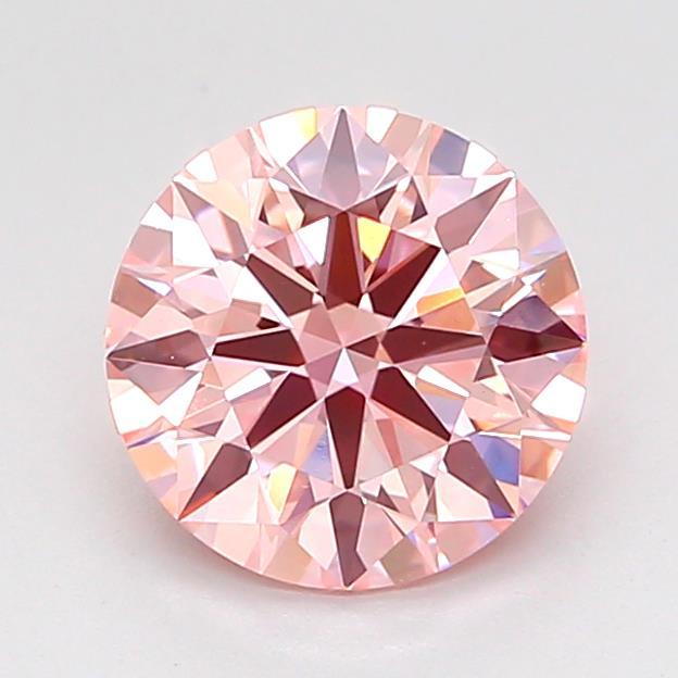 1.49 Ct. Fancy Vivid Pink Round Lab Grown Diamond