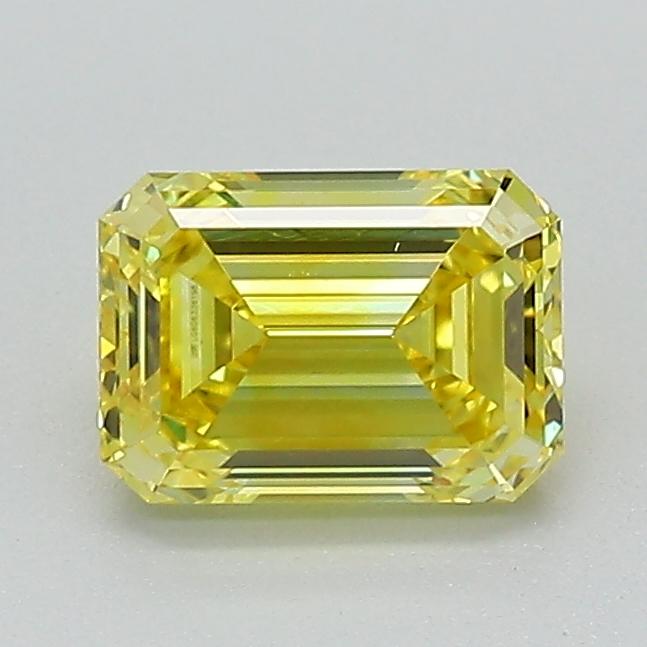 0.92 Ct. Fancy Vivid Yellow Emerald Lab Grown Diamond