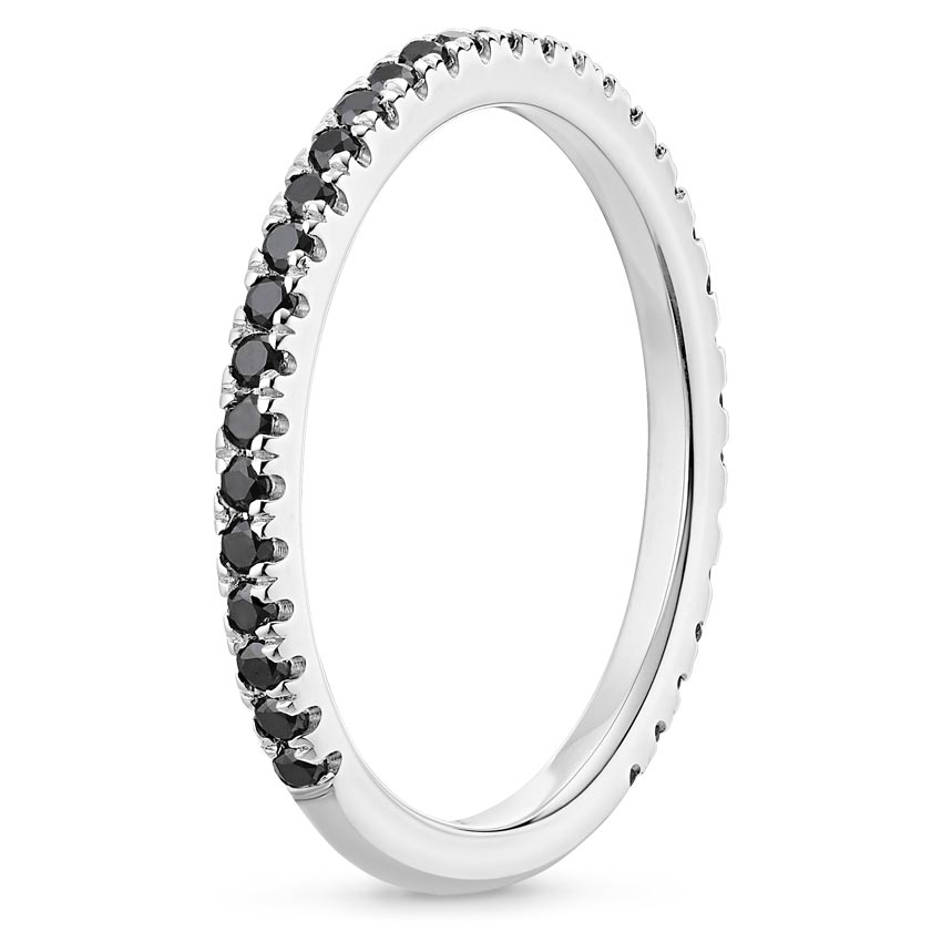 18K White Gold Luxe Ballad Black Diamond Ring (1/4 ct. tw.), large side view