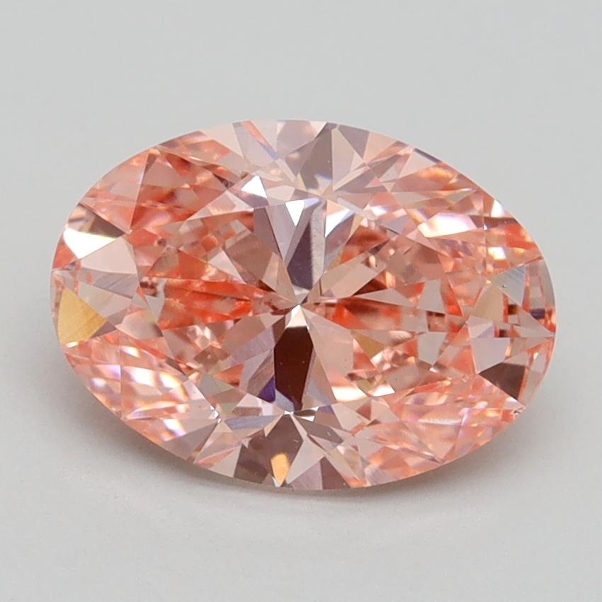 2.11 Ct. Fancy Intense Pink Oval Lab Grown Diamond