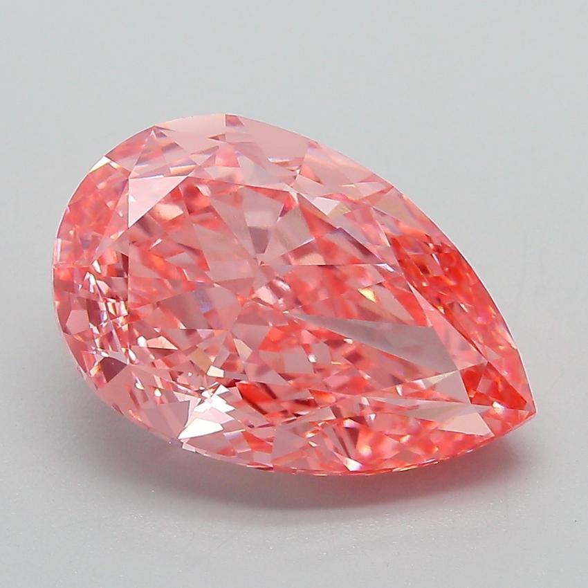 5.65 Ct. Fancy Vivid Pink Pear Lab Grown Diamond