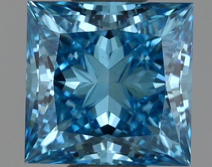 1.06 Ct. Fancy Vivid Blue Princess Lab Grown Diamond