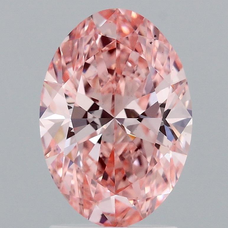 2.02 Ct. Fancy Vivid Pink Oval Lab Grown Diamond