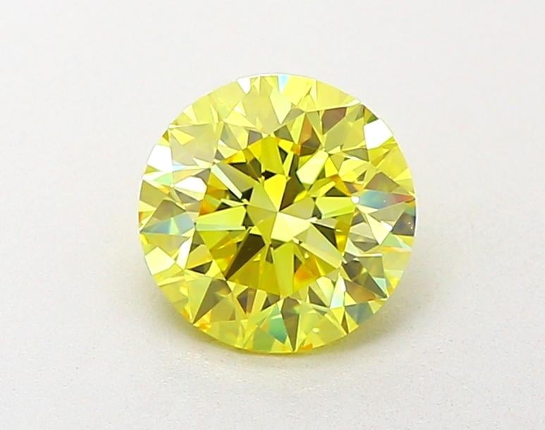 1.55 Ct. Fancy Intense Yellow Round Lab Grown Diamond