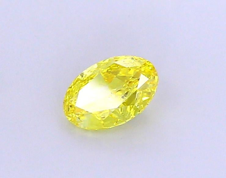 1.1 Ct. Fancy Vivid Yellow Oval Lab Grown Diamond