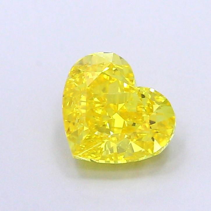 1.61 Ct. Fancy Vivid Yellow Heart Lab Grown Diamond